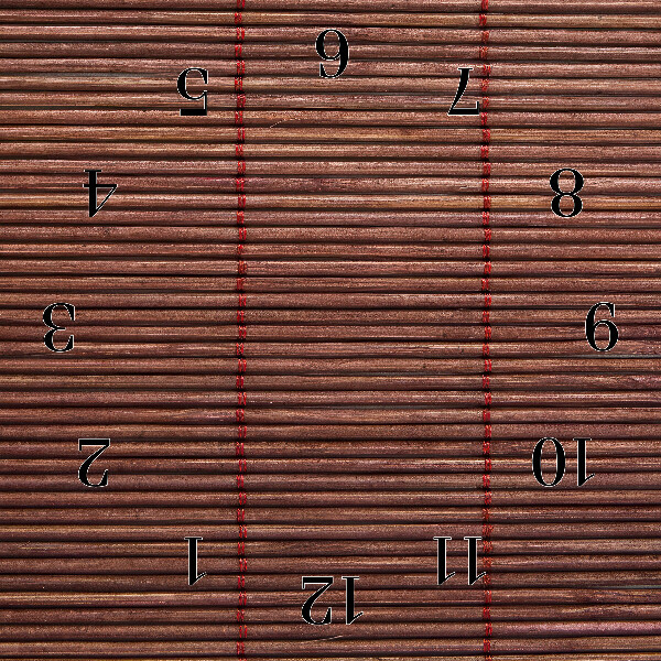 Reloj rectangular Persianas de bambú
