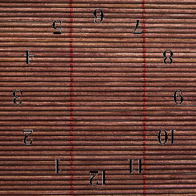 Reloj rectangular Persianas de bambú