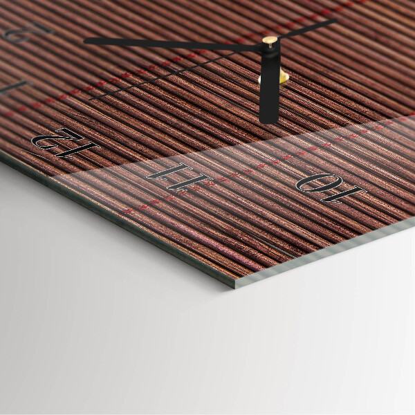 Reloj rectangular Persianas de bambú