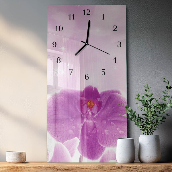 Reloj rectangular Orquídea