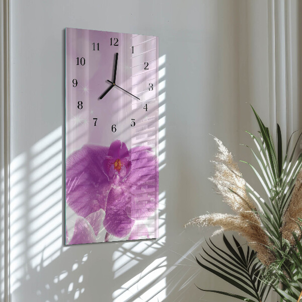Reloj rectangular Orquídea