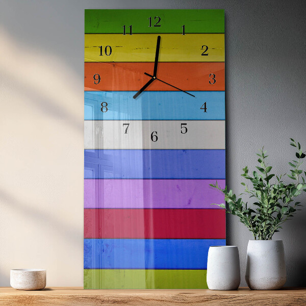 Reloj rectangular rayas