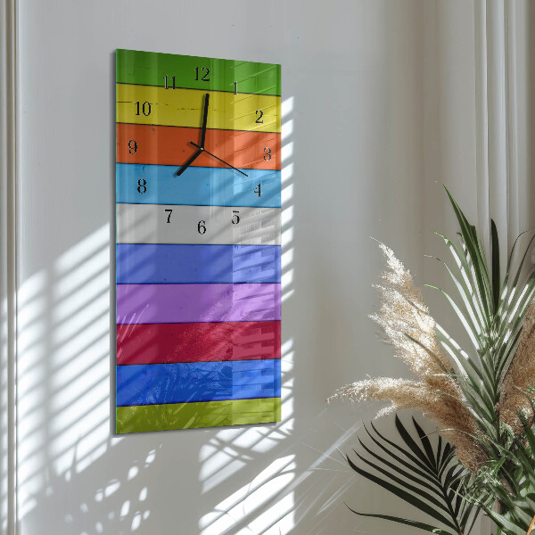 Reloj rectangular rayas