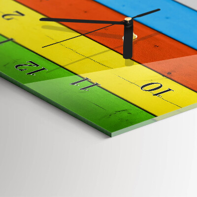 Reloj rectangular rayas