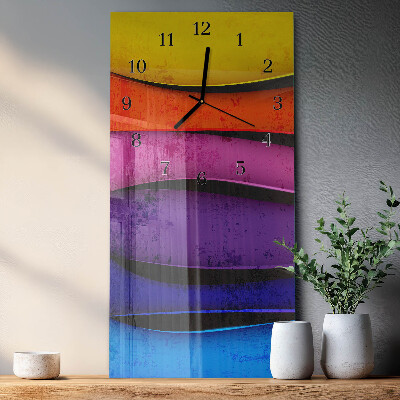 Reloj rectangular Rayas de colores