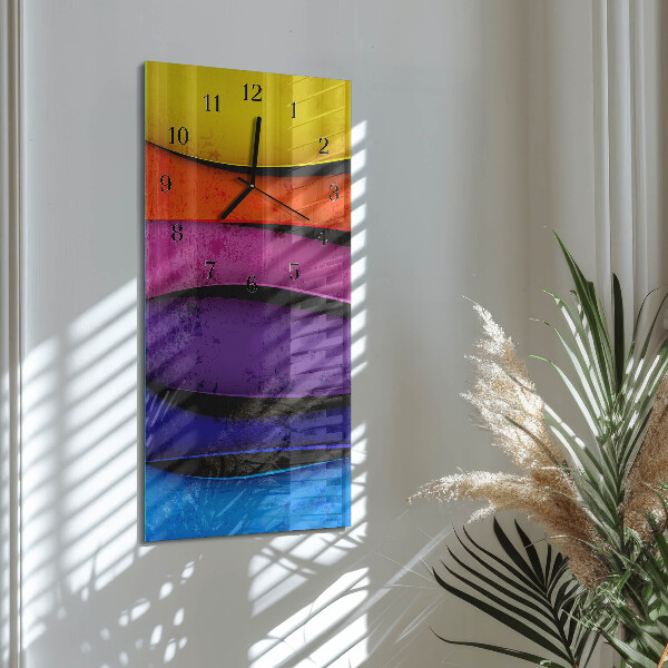 Reloj rectangular Rayas de colores
