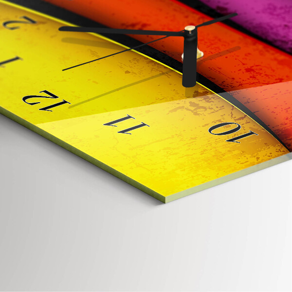 Reloj rectangular Rayas de colores