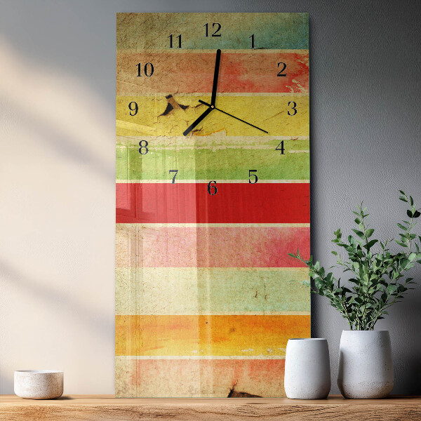 Reloj rectangular Pared colorida