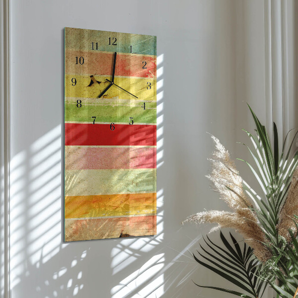 Reloj rectangular Pared colorida