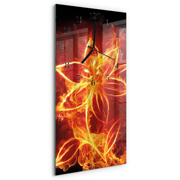 Reloj rectangular Flor de fuego