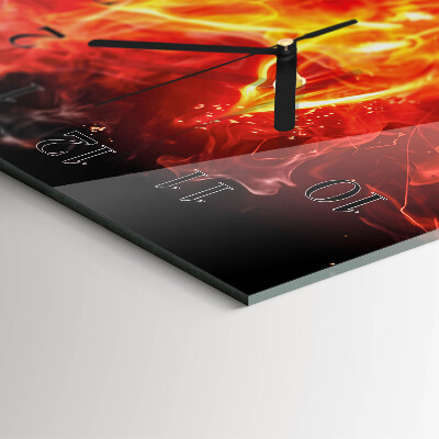 Reloj rectangular Flor de fuego