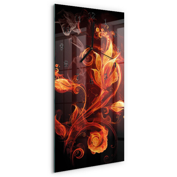 Reloj rectangular Flor de fuego
