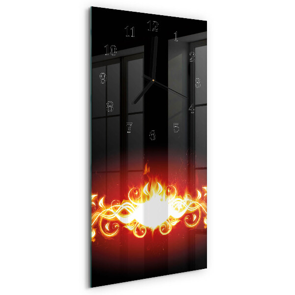 Reloj rectangular Flor de fuego