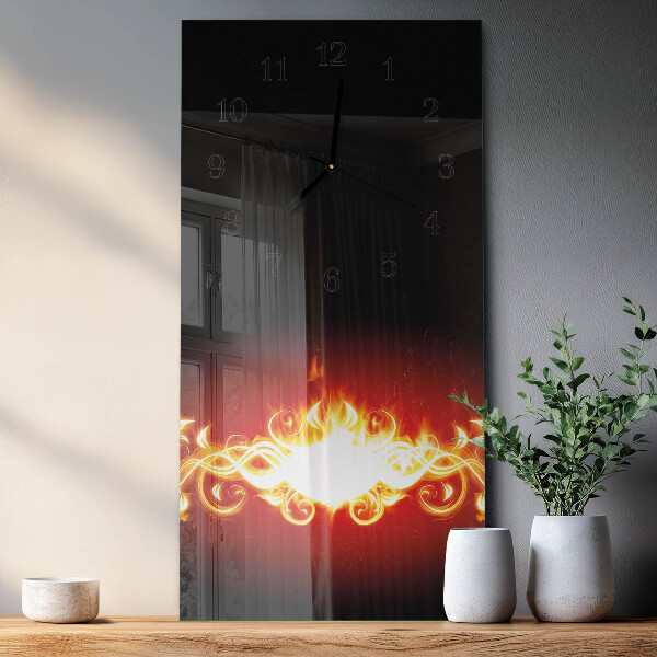 Reloj rectangular Flor de fuego