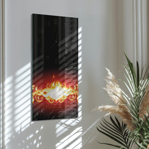 Reloj rectangular Flor de fuego