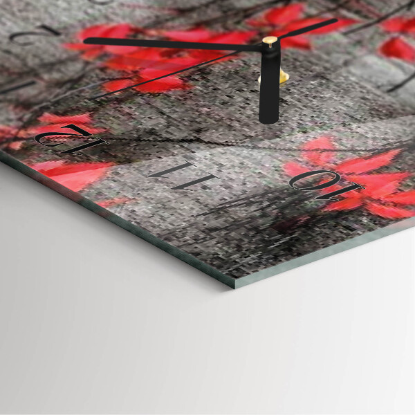 Reloj rectangular Flores