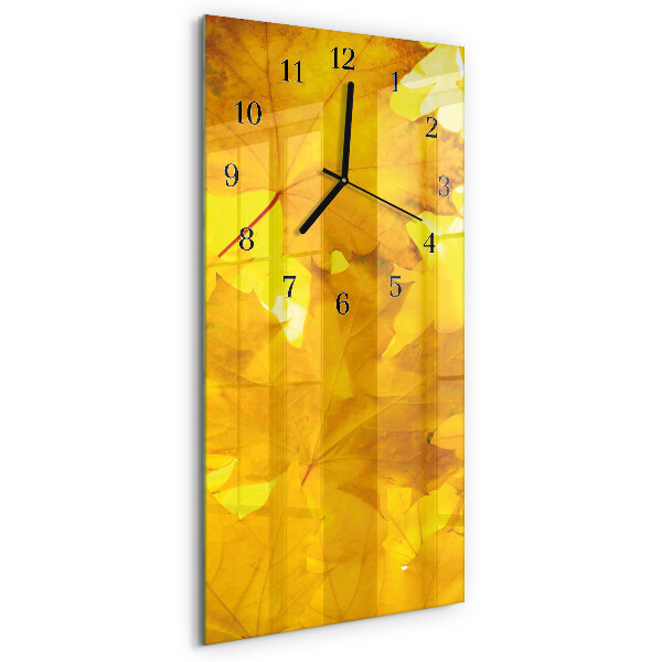 Reloj rectangular Hojas