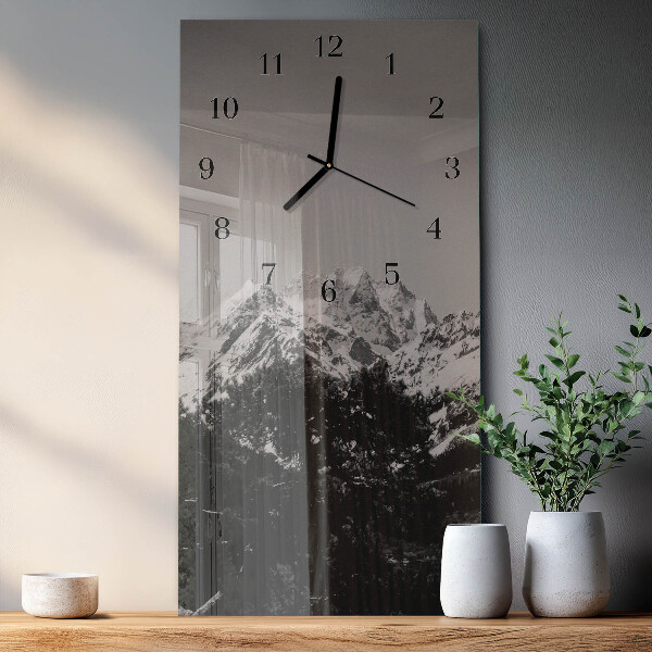 Reloj rectangular montañas