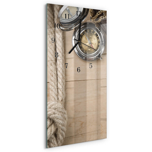 Reloj rectangular Brújula
