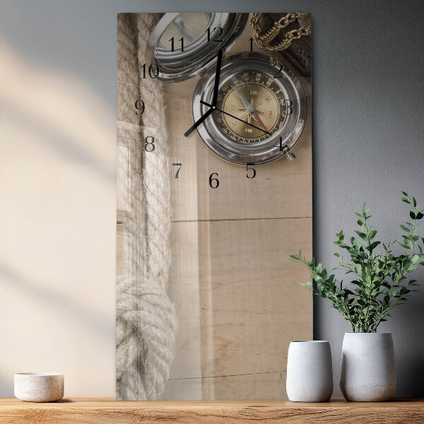 Reloj rectangular Brújula