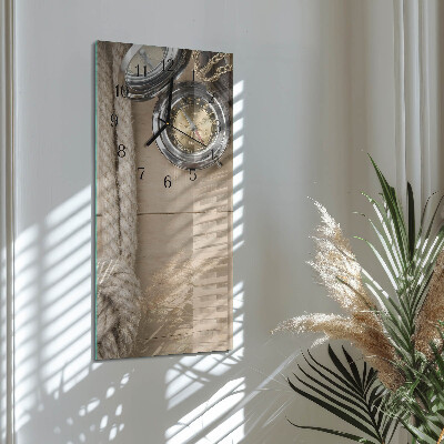 Reloj rectangular Brújula