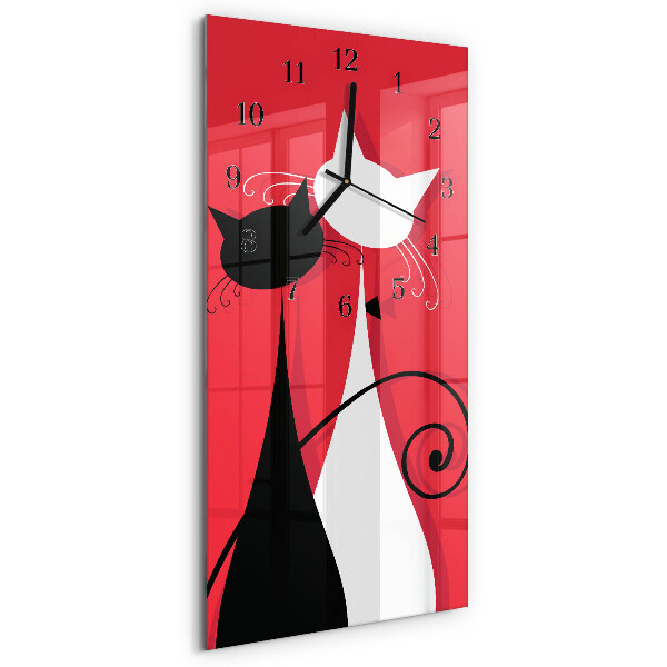 Reloj rectangular Gatos