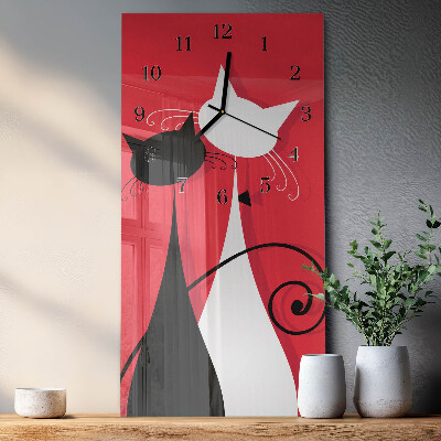Reloj rectangular Gatos