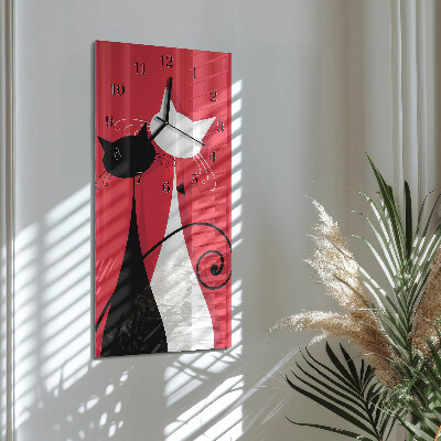 Reloj rectangular Gatos