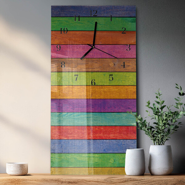 Reloj rectangular rayas