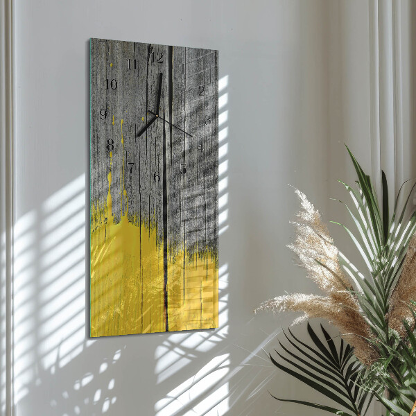 Reloj rectangular Tabla de madera
