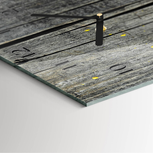 Reloj rectangular Tabla de madera