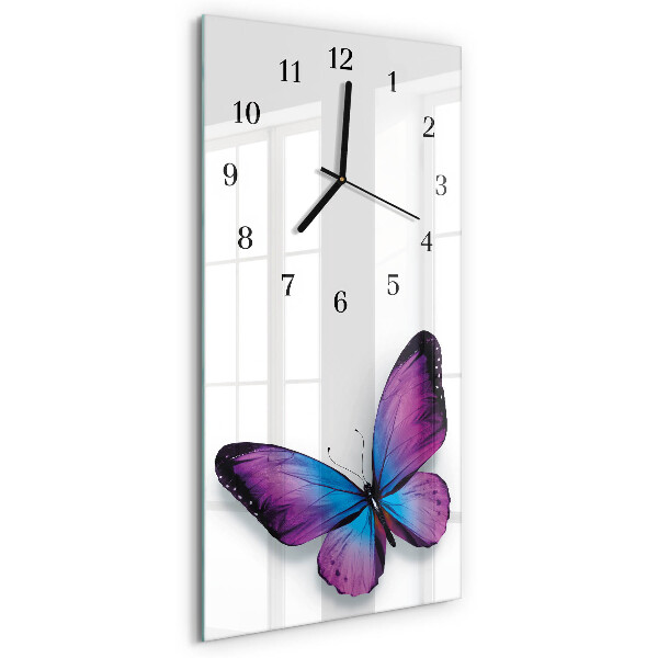 Reloj rectangular mariposas