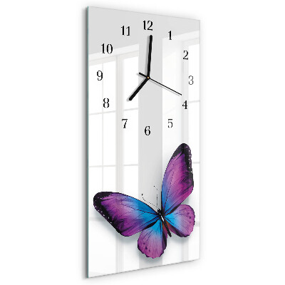 Reloj rectangular mariposas