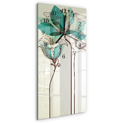 Reloj rectangular Flor