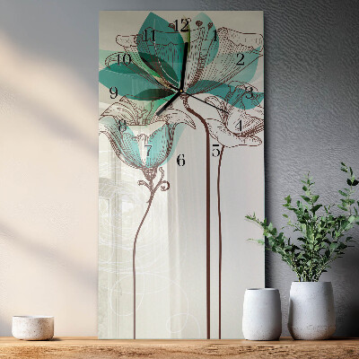 Reloj rectangular Flor