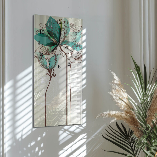 Reloj rectangular Flor