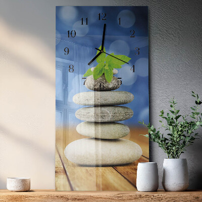 Reloj rectangular Piedras