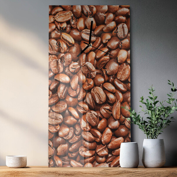 Reloj rectangular Granos de café