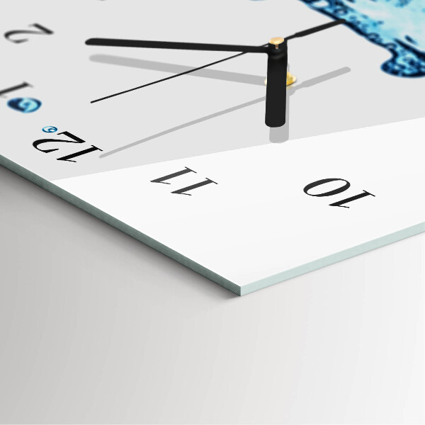 Reloj rectangular Agua