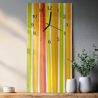 Reloj rectangular rayas