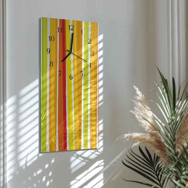 Reloj rectangular rayas