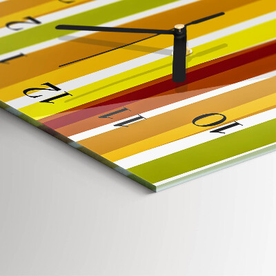 Reloj rectangular rayas