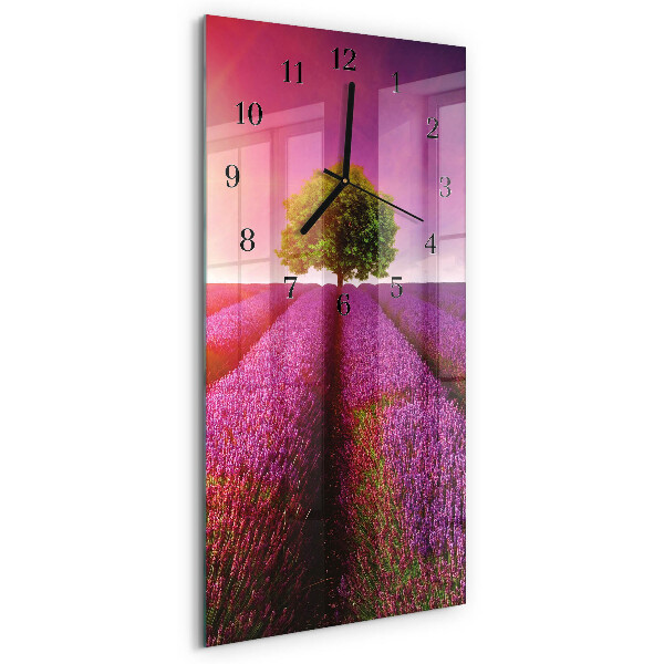 Reloj rectangular Árbol de lavanda
