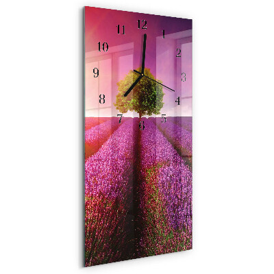 Reloj rectangular Árbol de lavanda