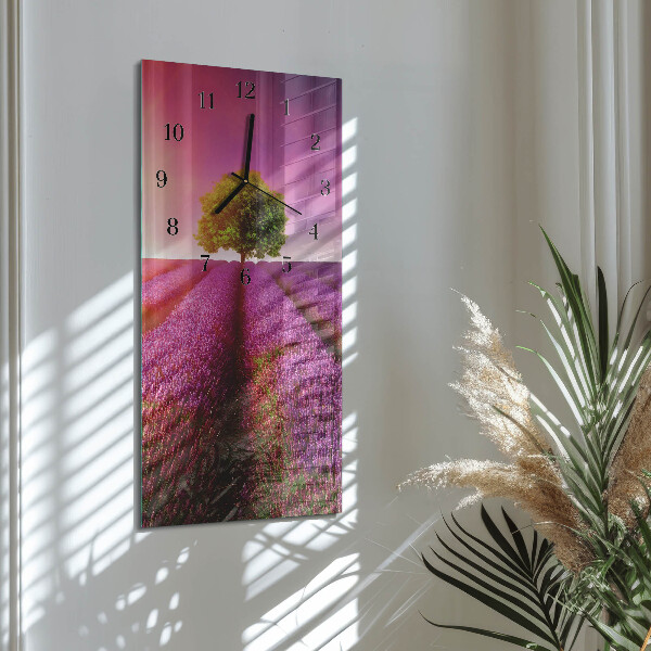 Reloj rectangular Árbol de lavanda