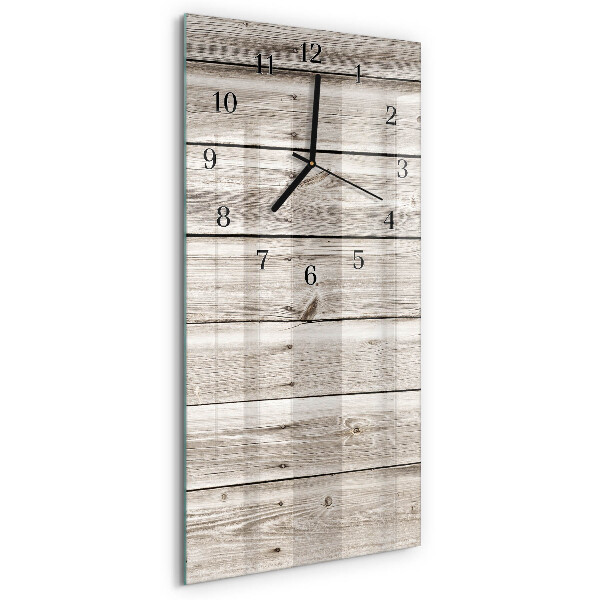 Reloj rectangular listones de madera