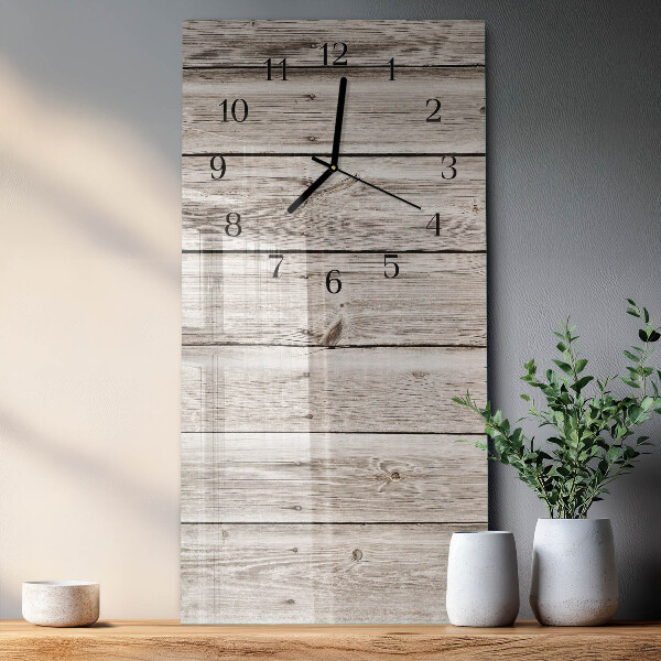 Reloj rectangular listones de madera