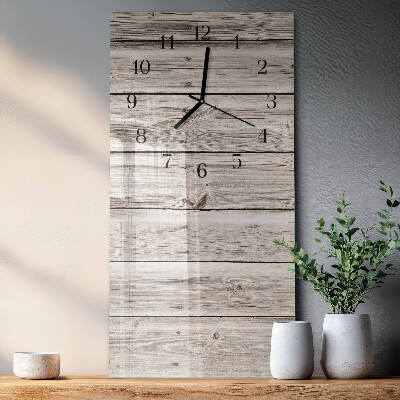 Reloj rectangular listones de madera