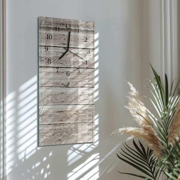 Reloj rectangular listones de madera
