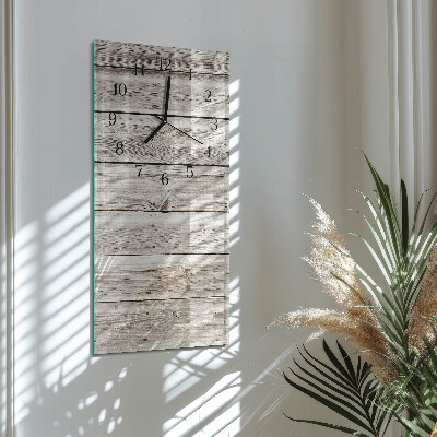 Reloj rectangular listones de madera